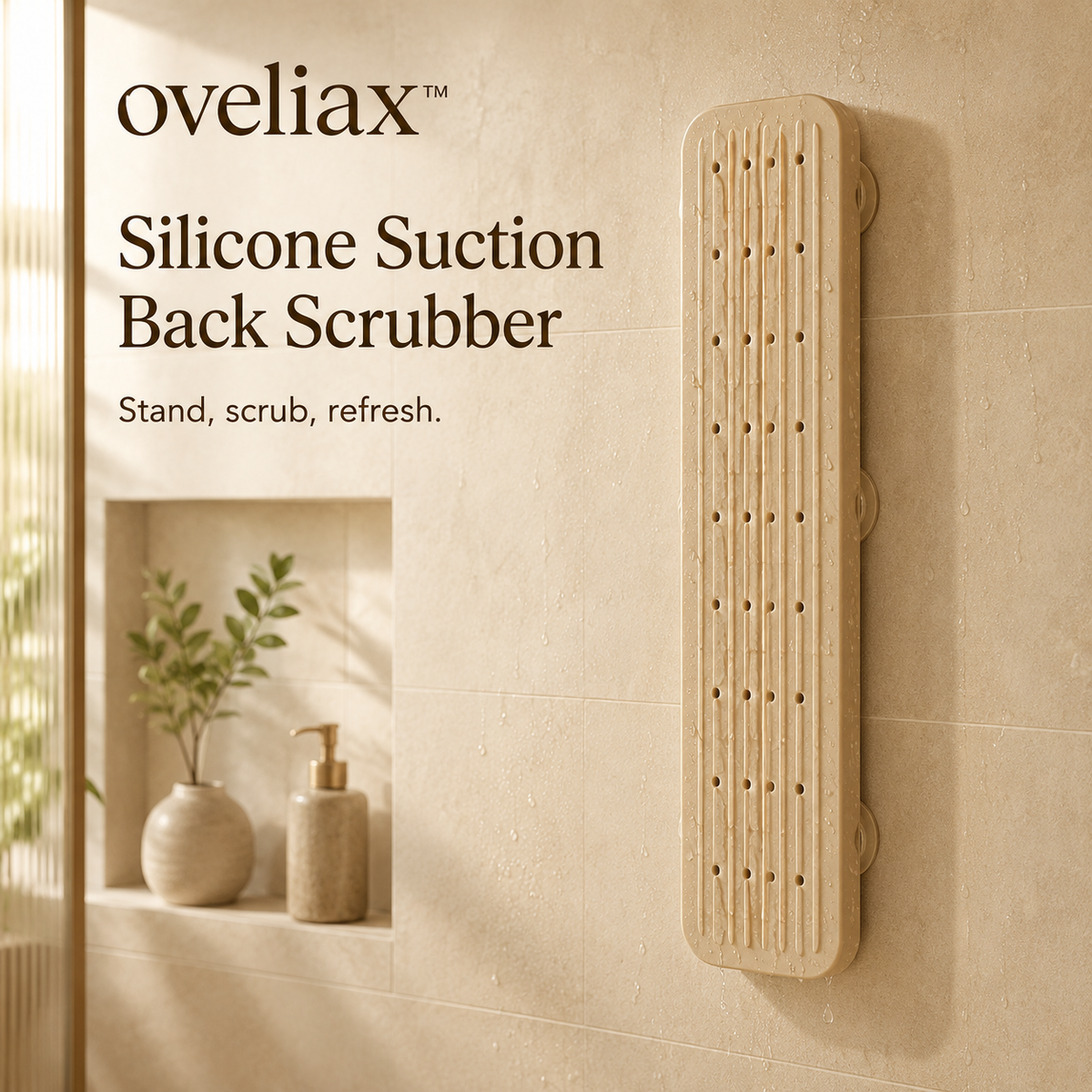 oveliax™ Wall-Mounted Silicone Back Scrubber